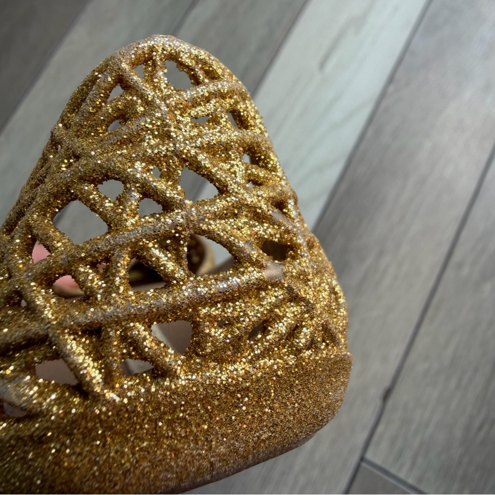 Melissa + Campana Gold ZigZag Flats - Picture 6 of 8